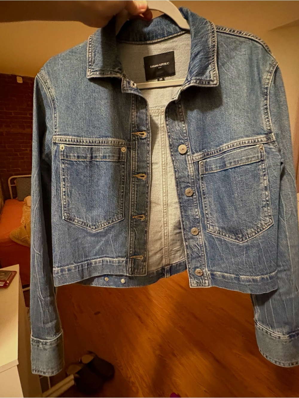 Banana Republic Cropped Denim Jacket XS